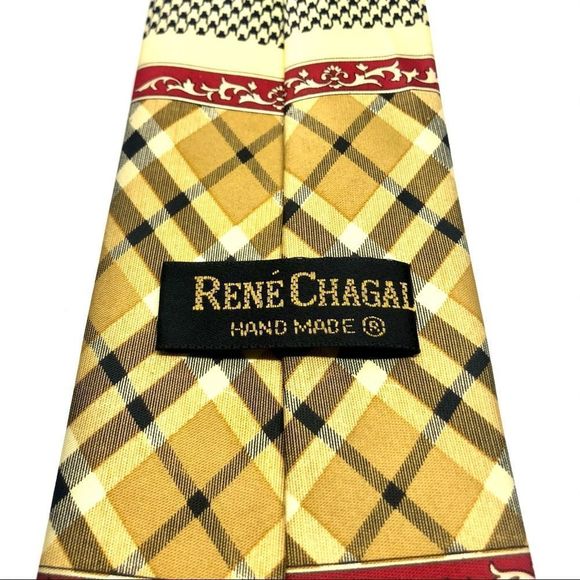 Rene Chagal Handmade Vintage Men’s Necktie - Picture 6 of 12
